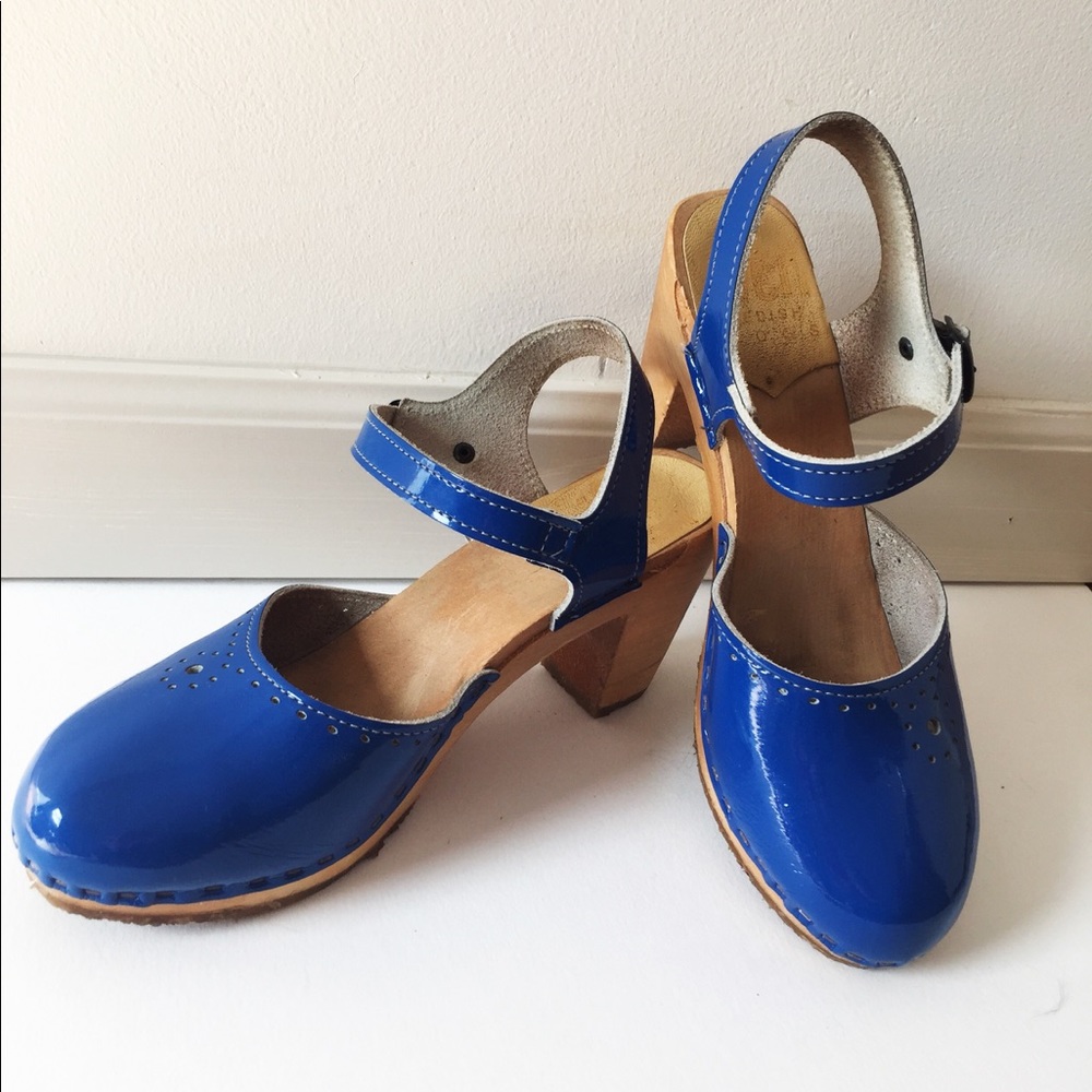 Ultramarine Patent Leather High-Heel Clog